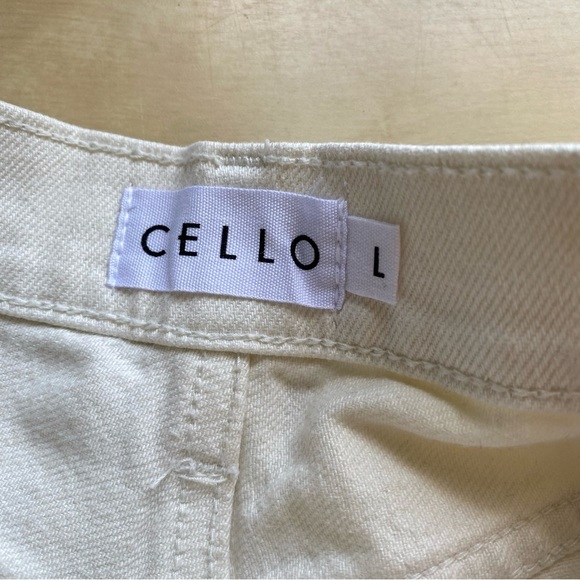CELLO EFFORTLESSLY CASUAL HIGH RISE RAW HEM MOM SHORTS IVORY New - Picture 6 of 12